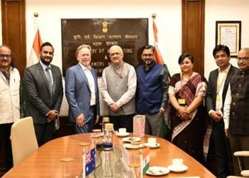 Mr. Philip Green, Australian High Commissioner calls on Secretary Dr. Devesh Chaturvedi at Krishi Bhawan New Delhi