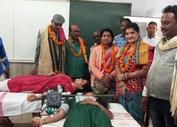First Blood Donation Camp by Atal Charitable Trust :Voluntary blood donation by 104 people in the long-neglected Odisha-Chhattisgarh border area.