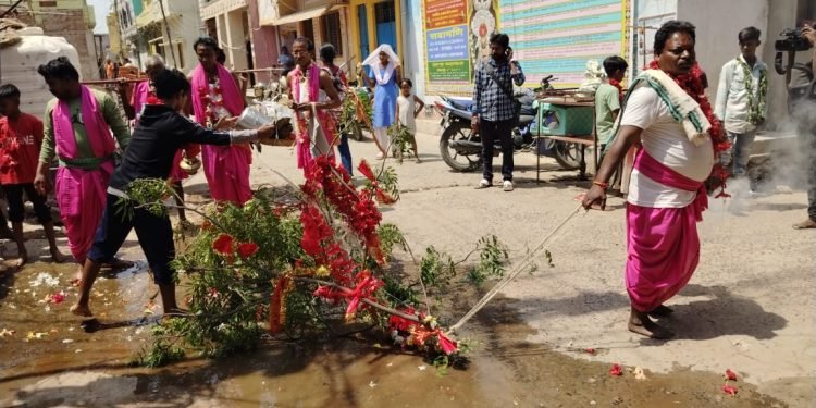 Shital Yatra of Maa Samaleswari on Chaitra Mangalbara