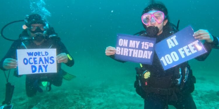 Making Waves at 100 Feet: Sambalpur Girl Tisya Panigrahi Sets Diving Record on 15th Birthday and World Oceans Day