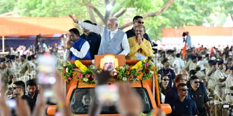PM Modi inaugurates, lays foundation stone of multiple development projects worth over Rs 18,600 crore commemorating the completion of one year of the Government of Odisha