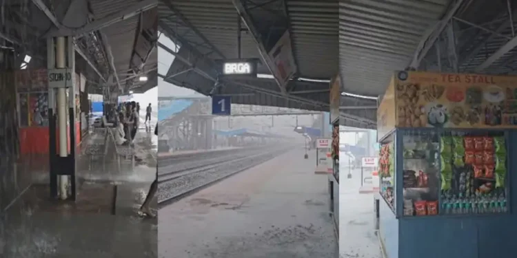 Leaky Roof Dampens Spirits at Newly Built Bargarh Road Railway Station